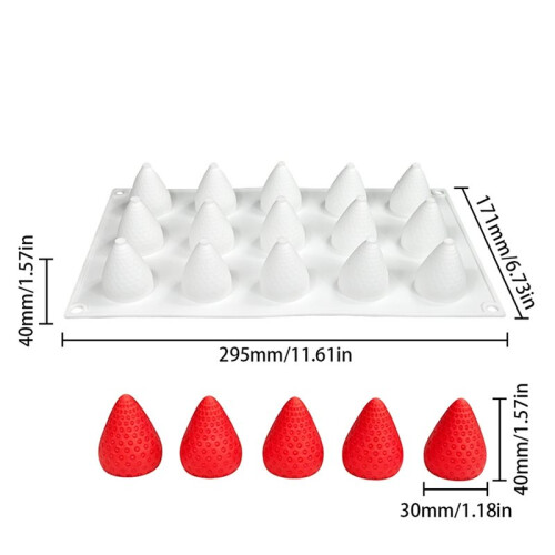 3D Strawberry Raspberry Silicone Baking Mold - Food Grade Non-Stick Cake Decor Tool Raspberry Mold 2