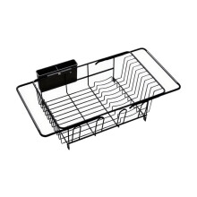 Dish Drying Rack in Sink, Expandable Stainless Steel Dish Drainers for Kitchen Counter Silver