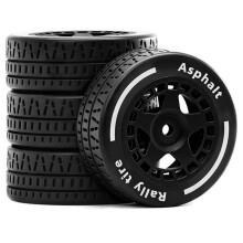 4 Pneus de Borracha Off-Road de 60mm para Carro RC para MJX Go Escala 1/14 - Peças e Acessórios de Upgrade para 1430114302 - Preto