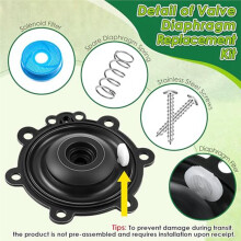 6 Pack Diaphragm Repair Kit Compatible for DRKCP/CPF Diaphragm ,Valve Diaphragm Replacement for CPF, DV, DAS, ASVF