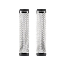 ROCKBROS 3D Printed Bike Handlebar Grips Anti-Slip Lock- Mountain Bike Handle Grips Bicycle Handle Bar Grips White