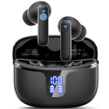 Bluetooth 5.3 Kopfhörer, Hi-Fi-Sound mit ENC-Mikrofon, IPX7 wasserdicht, schwarz