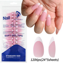 Kunstnagels, set van 100 stuks, lichtroze, kort en middellang, vierkant, voor nagelverlenging
