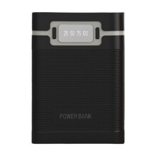 Selbstbau-Powerbank-Gehäuse mit 4 X 18650-Akkus, 10000 MAh, 2 USB-Anschlüssen und LED-Licht für Handy und Tablet DIY Power Shell PD22,5 W A