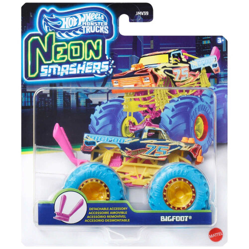 Hot Wheels Hot Wheels Monster Trucks Neon Smashers 1:64 2