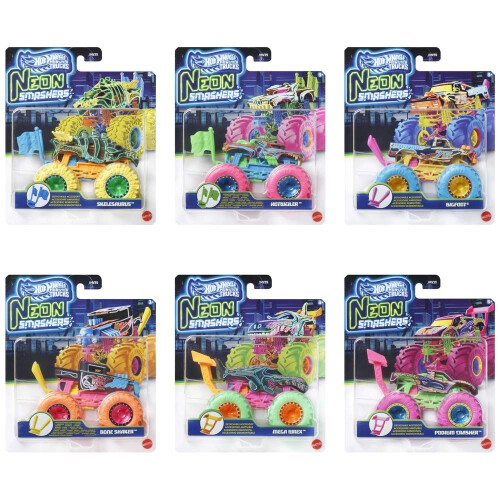 Hot Wheels Hot Wheels Monster Trucks Neon Smashers 1:64