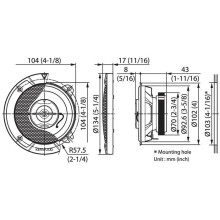 Altavoz coaxial Kenwood KFC-S1067 10cm