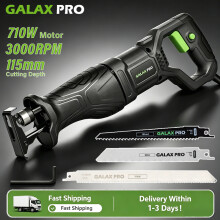 GALAX PRO reciprozaag, 710W, 3000 SPM, 115mm maximale zaagdiepte, voor hout, metaal en PVC