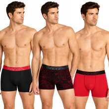 (M, Assorted) Bench Mens Earl 3 Pack Boxer Shorts