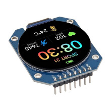 1,28 Zoll TFT-LCD-Displaymodul GC9A01 Treiber Rund RGB IPS HD 4-Draht-SPI-Schnittstellenadapterplatine