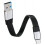 10Gbps USB A to Type C Flat Cable USB A to Type C Short Flat Cable 15cm High Speed Data Cable for PSSD Portable SSD 4