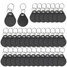 100pc Key Fob,Rewritable ABS Keychain Tag Proximity Access Control Key Fob, for Office, Hotel, Parking, Apartment