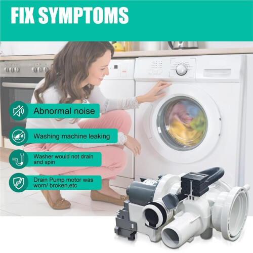 DC97-20621A Washer Drain Pump Assembly for  Front-Load Washers - Easy Installation 2
