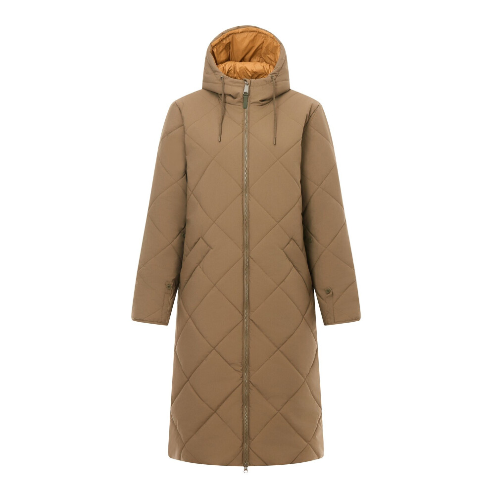Regatta Elryse Long Quilted Jacket for Women, Brown, Size 20 UK - Image 3