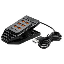 8-Port-USB-Ladestation mit 6 USB-A- und 2 PD-Typ-C-Schnellanschlüssen, Multi-Adapter-USB-Hub-Splitter für PC und Laptop