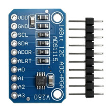 Konwerter ADS1115 Precised Board 16-Bitowy, 4-Kanałowy, Analogowo-Cyfrowy, Ze Wzmacniaczem O Programowalnym Wzmocnieniu, dla RPi