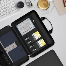 Fireproof File Organizer with Lock,Hard Case Fireproof Document Box 13 Transparent Pockets Accordion File Folder
