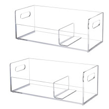 2 Stück Transparente Acryl-CD-Halter, Stapelbare Aufbewahrungsboxen für CDs, Musik-CDs und DVDs, Kassetten-Organizer