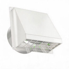 Dryer Vent Cap 4 Inch Size Wall for Mount Metal Construction for Range Hood Use Includes Removable Mesh and Damper