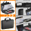 Fireproof File Organizer with Lock,Hard Case Fireproof Document Box 13 Transparent Pockets Accordion File Folder 7