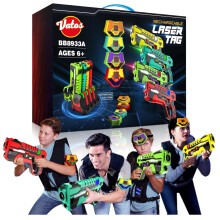 VATOS Laser Tag - 4 kappaleen setti, ladattava, 40 metrin kantama, sisä- ja ulkotila