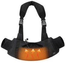 USB Heated Football Hand Warmer Pouch with 2 Zipped Pockets & Adjustable Strap, 3 Temp Levels for Sports & Outdoor