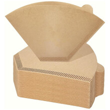 200-Pack Kaffefilter U102, Oblekt Naturpapper Passar Bryggare för 2-6 Koppar Naturliga Kaffefilter