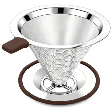 Häll över Kaffebryggaren Dripper 600 Mesh Återanvändbart Kaffefilter Papperslöst och Återanvändbart, Ultrafint Mikronätfilter