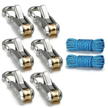 Seilspanner mit Rollen-Paracord-Verstellern, Robustes Zurrwerkzeug mit Kupferrolle für Camping und Bootfahren