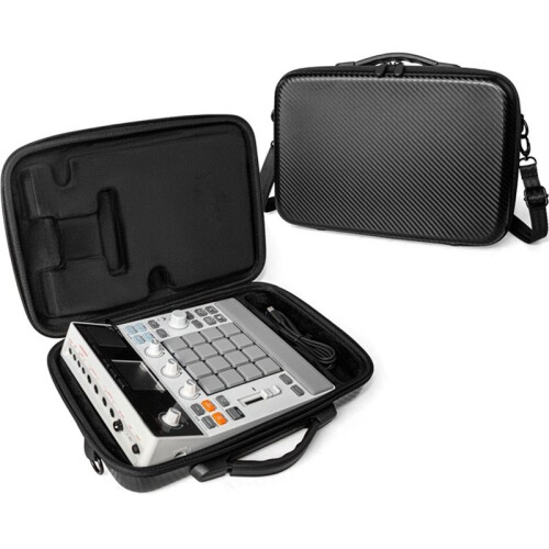 For  Professional MPC Sample Hard Shell Carrying Case Zoned Storage Cable Separation Shockproof Portable Bag 1