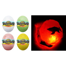 JA-RU Slijm Dinosauruseieren met Lichten - Assortiment van 4 Eieren - Inclusief Verrassingsdino, Neon Slijm, Flitslichten - Paas Speelgoed