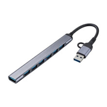 USB-Hub-Dock 3.0 7-Port USB 2.0 3.0 Hub Multi-Splitter-Adapter OTG Typ C Hub 1-zu-7 High-Speed-Splitter