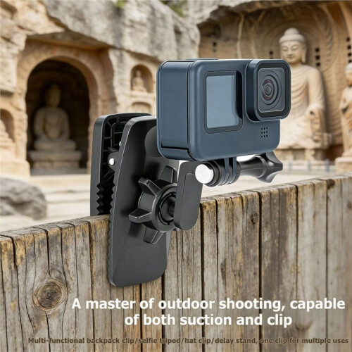 Backpacks Clip Mount for    Cameras Clamp Holder with 360 Degree Rotation Quick Angles Adjustment 2
