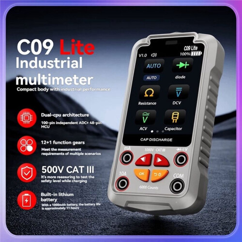 Digital Multimeter, Auto Recognition Electrical Tester, Anti-Burn Design for Industrial Circuit Testing 1