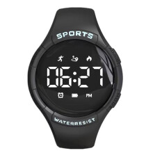 Multifunktionales LED--Armband, Fitness-Armband, Sportarmband für Männer, Frauen und Studenten, Wasserdichte Smartwatch, Schwarz