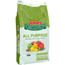 Fertilizante Granulado Orgánico Jobe's, Cuidado Fácil para Verduras, Flores y Plantas, Bolsa de 16 lbs
