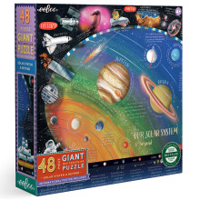 eeBoo Puzzle Géant 48 Pièces - Système Solaire et Au-delà, Pièces Grandes pour Petites Mains