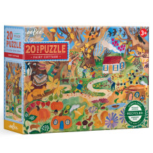 eeBoo Puzzle Géant 20 Pièces - Cottage des Fées, Thème Fantaisie Nature, Grandes Pièces pour Développement des Motricités