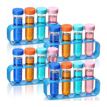 Reageerbuizen met Standaard Wetenschapskit met 16 Herbruikbare Plastic Laboratoriumbuizen en 4 Houders voor Wetenschappelijke Experimenten