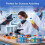 Test Tubes with Stand Science Kit with 16 Reusable Plastic Lab Tubes, with 4 Rack Holder, for Science Experiments 2