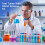 Test Tubes with Stand Science Kit with 16 Reusable Plastic Lab Tubes, with 4 Rack Holder, for Science Experiments 6