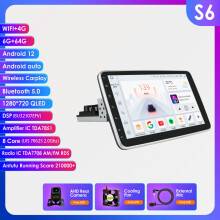 Hizpo Autoradio, 10,1 Zoll Drehbarer Touchscreen, Android, mit Carplay, GPS, WiFi und Bluetooth