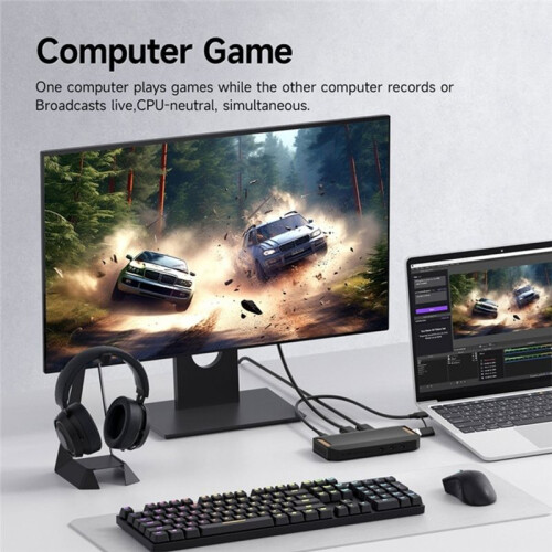 Scheda di Acquisizione Video 4K per Streaming e Gaming con Supporto VRR RGB HDR e Passthrough per Switch2, per , per PS5/4 e Live Streaming. 2
