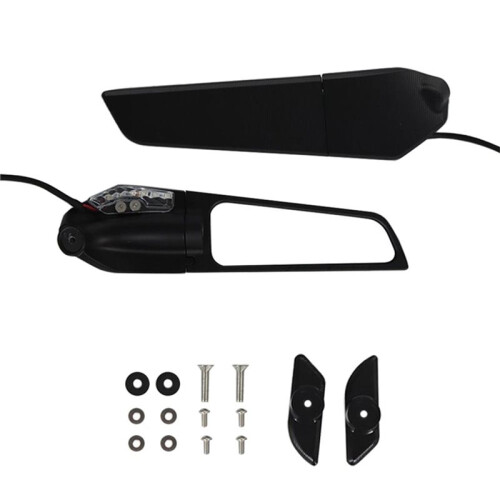 Rearview Mirrors Wind Wing Adjustable Rotating Side Mirror Winglet with Lights for  Panigale 959 1299 2016-2020