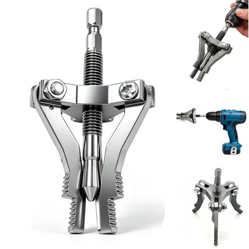 Broken Pipe Extractor Tool, 3-Jaw Pipe Thread Extractor for Drill, Upgraded 3-Jaw Broken Pipe Thread Extractor Tool 1