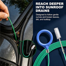 Auto Sunroof Drain Cleaning Tool Kit, 118-Inch Brush, 5-Piece for Moonroof Drains, Cars, Trucks, RVs