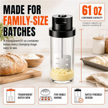 Electric Butter Churn, One-Touch Butter Maker with 6-Slot Steel Paddle