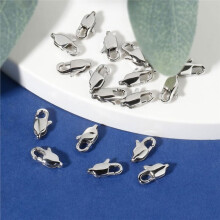 15MM Sliver PVD Plated Lobster Clasp for Jewelry Making 15PCS Clasps Bulk 316 Stainless Steel for DIY A