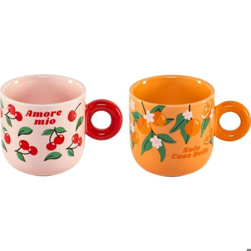 Bialetti Bialetti set van 2 kopjes fruitmarkt