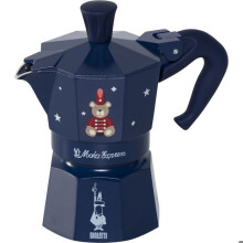 Bialetti Moka Express 1 Tasse Blau, Fröhliche Erinnerungen